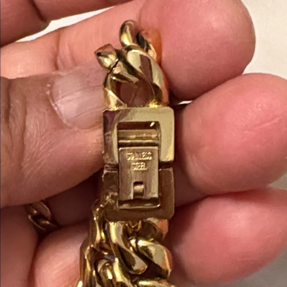 Rokc&co Stainless Steel Men's Necklace Gold Tone 24